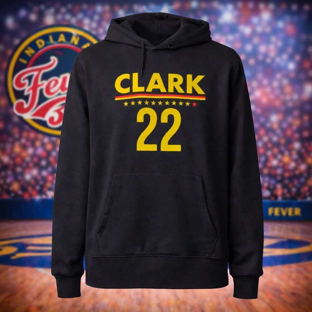 Caitlin Clark #22 Indiana Fever Black Hoodie Sweatshirt S